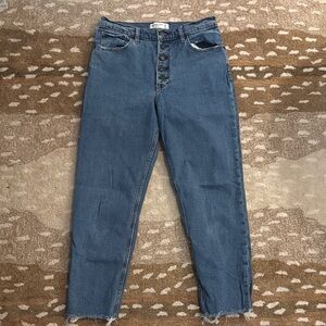 Abercrombie & Fitch the Mom High Rise Blue Jeans